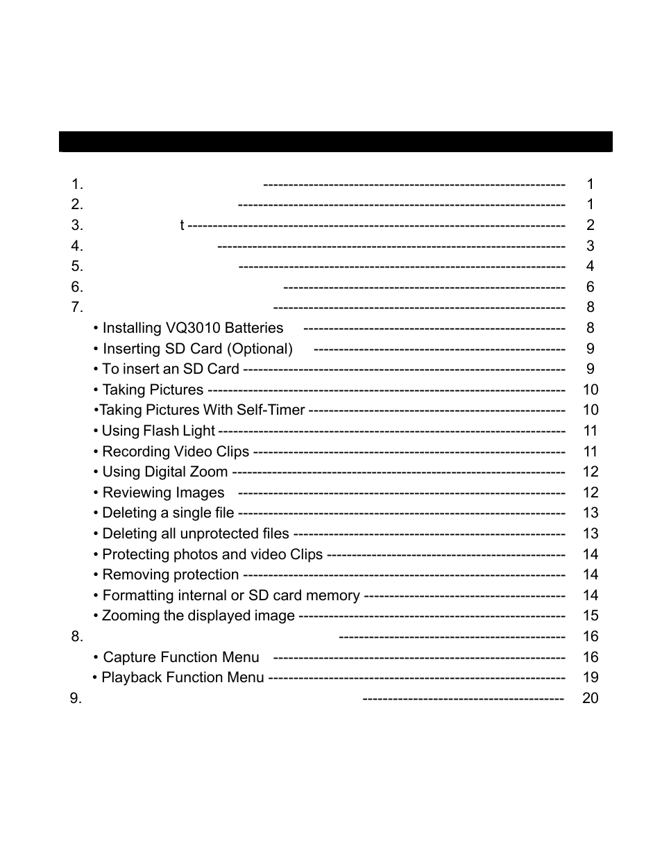 VistaQuest VQ3010 User Manual | Page 3 / 40