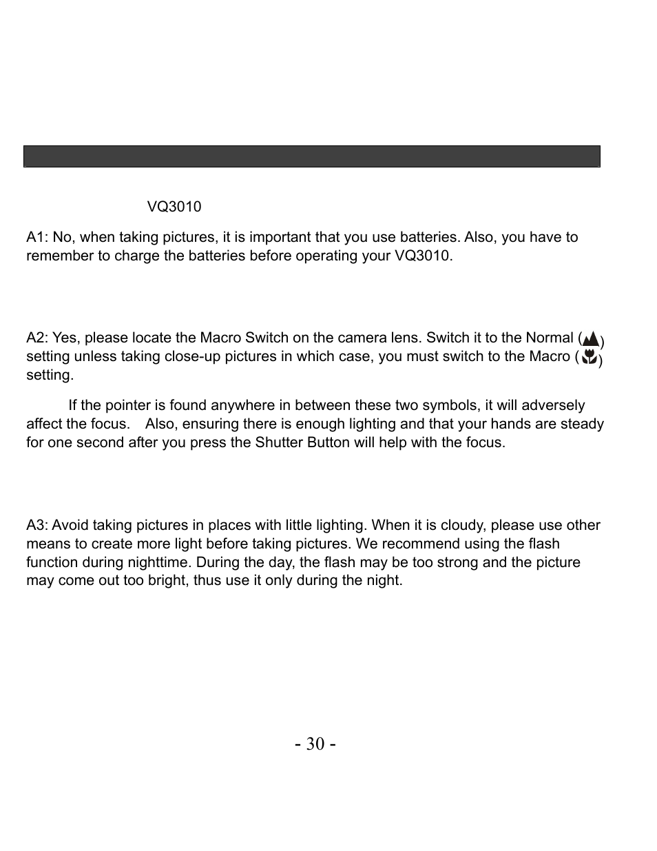 VistaQuest VQ3010 User Manual | Page 34 / 40