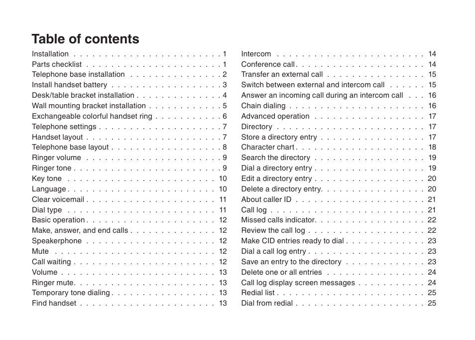 VTech DS4122-4 User Manual | Page 2 / 61
