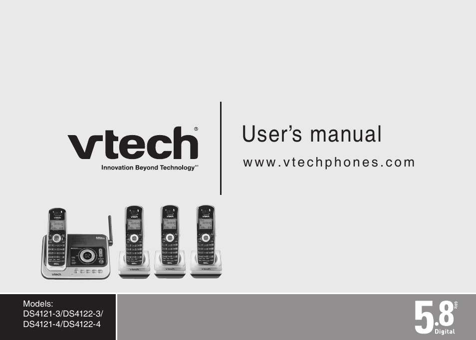 User’s manual | VTech DS4122-4 User Manual | Page 61 / 61