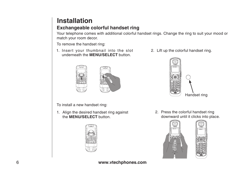 Installation | VTech DS4122-4 User Manual | Page 9 / 61