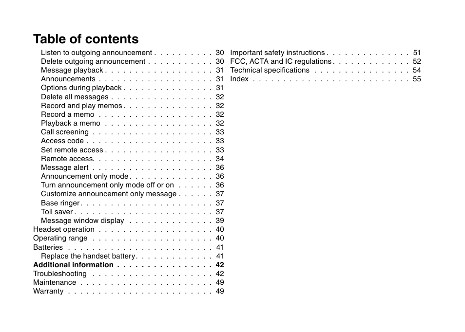 VTech I6785 User Manual | Page 2 / 58