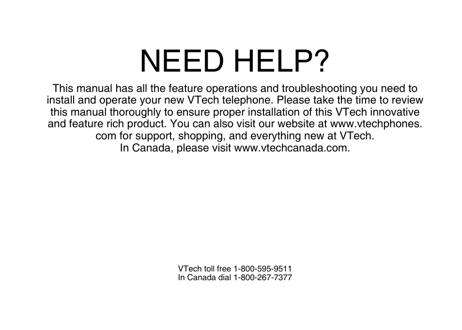 Need help | VTech I6785 User Manual | Page 3 / 58