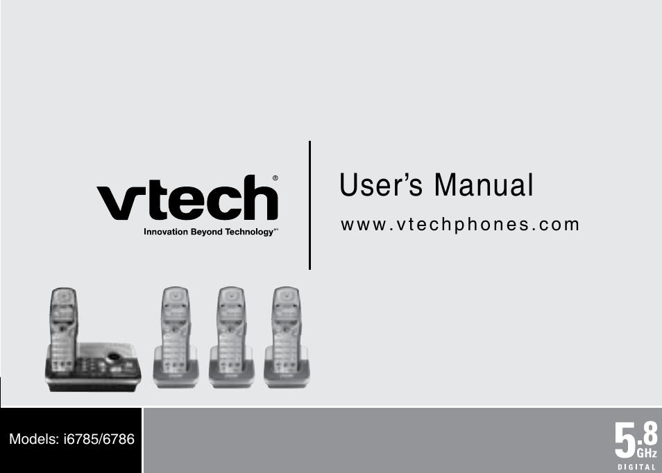 User’s manual | VTech I6785 User Manual | Page 58 / 58