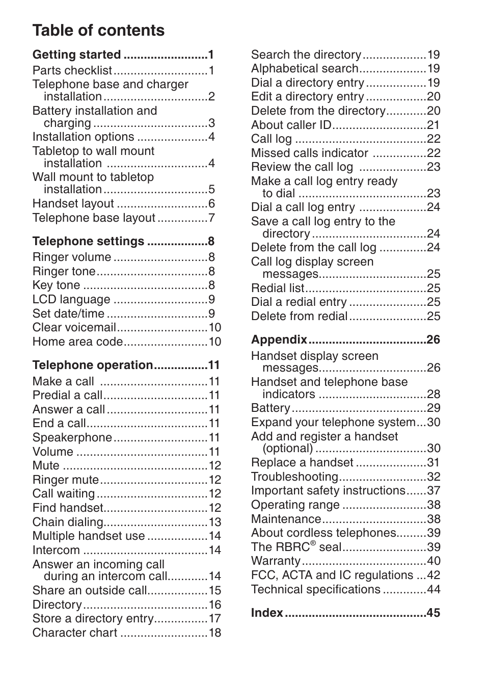 VTech Dect 6.0 DS6211-4 User Manual | Page 3 / 49