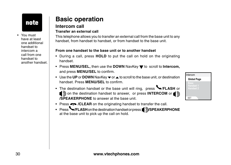 Basic operation | VTech 5873 User Manual | Page 32 / 87