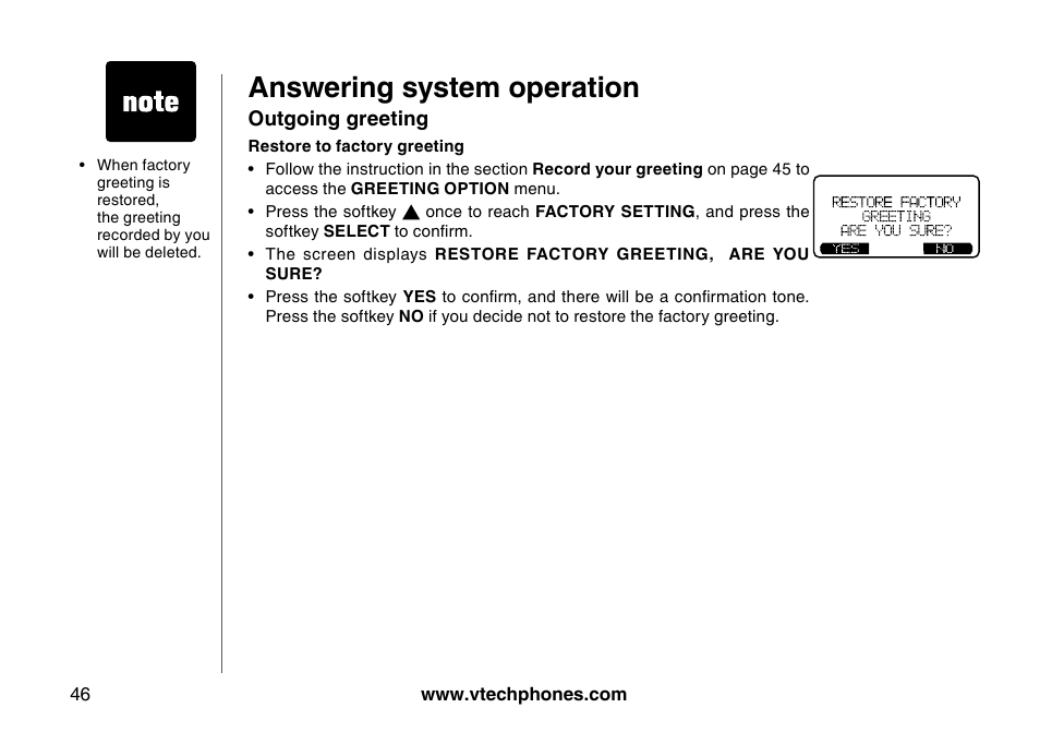 Answering system operation | VTech 5873 User Manual | Page 48 / 87