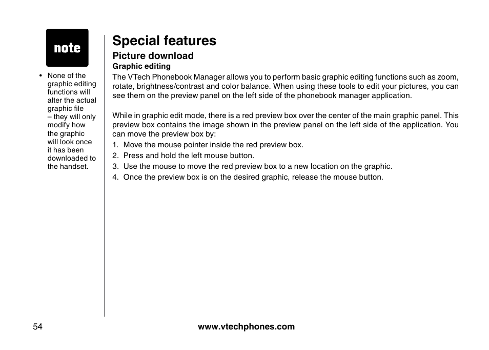 Special features | VTech 5873 User Manual | Page 56 / 87