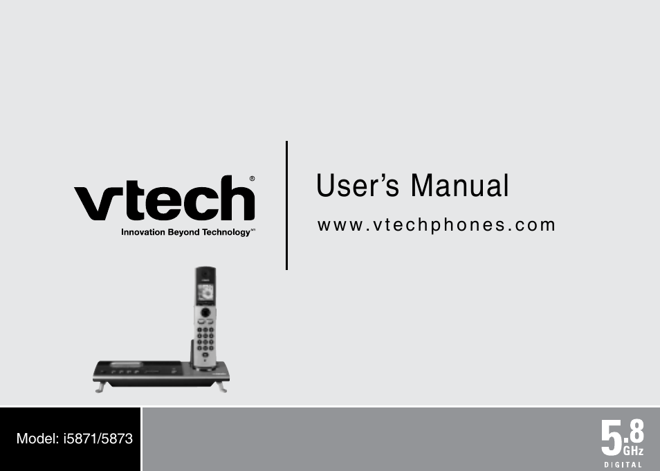 User’s manual | VTech 5873 User Manual | Page 87 / 87