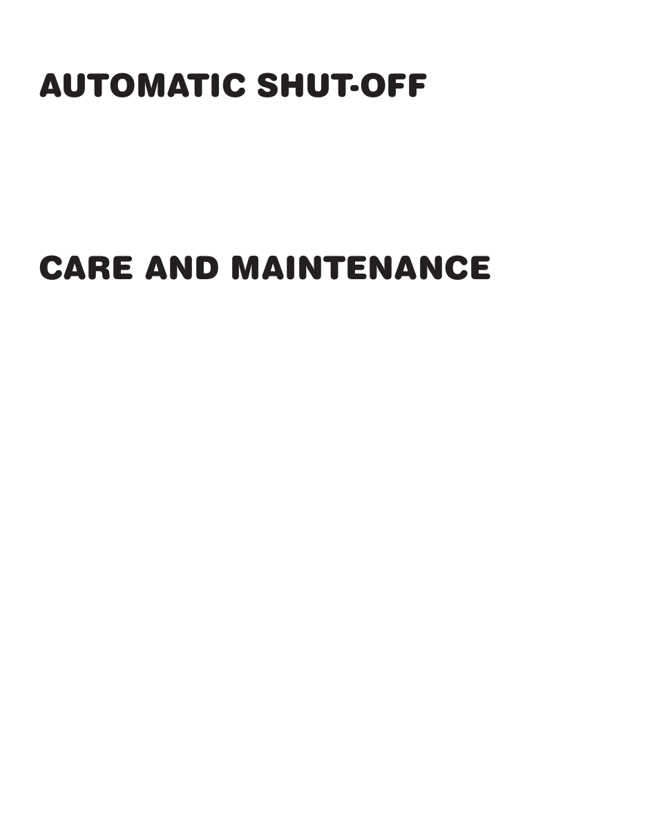 Automatic shut-off, Care and maintenance | VTech LITTLE SMART User Manual | Page 19 / 20