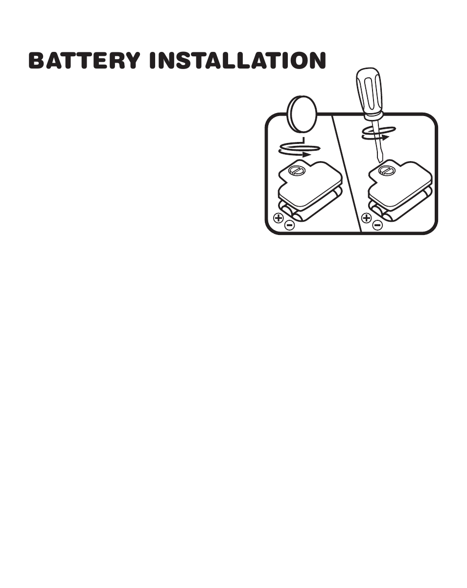 Battery installation | VTech LITTLE SMART User Manual | Page 5 / 20