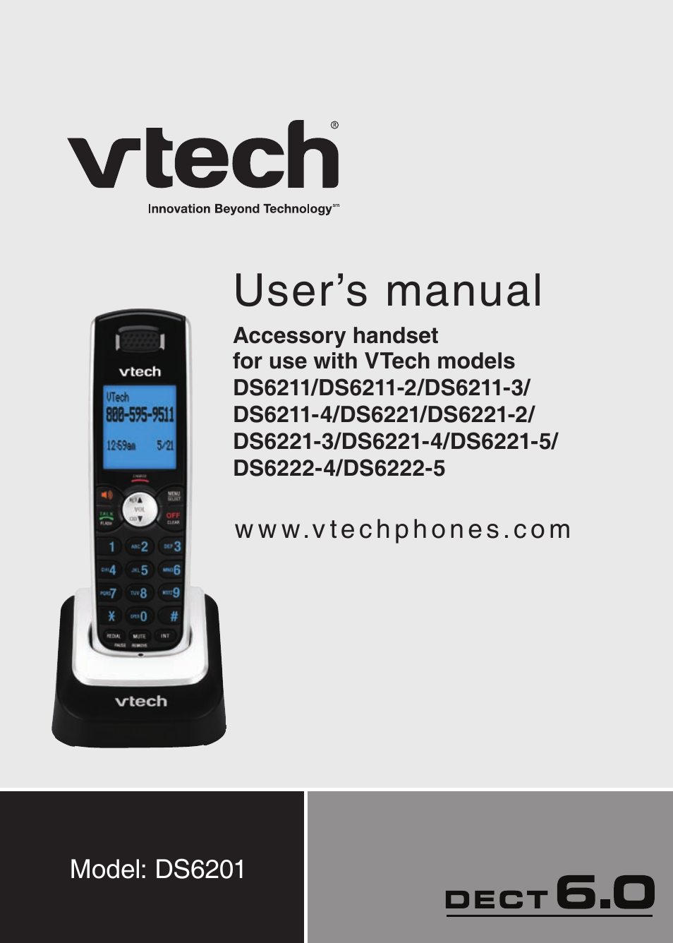 VTech Dect 6.0 DS6211-3 User Manual | 18 pages