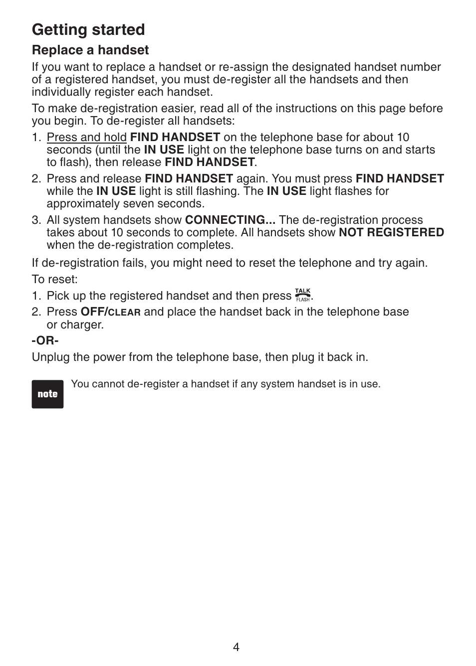 Getting started | VTech Dect 6.0 DS6211-3 User Manual | Page 7 / 18