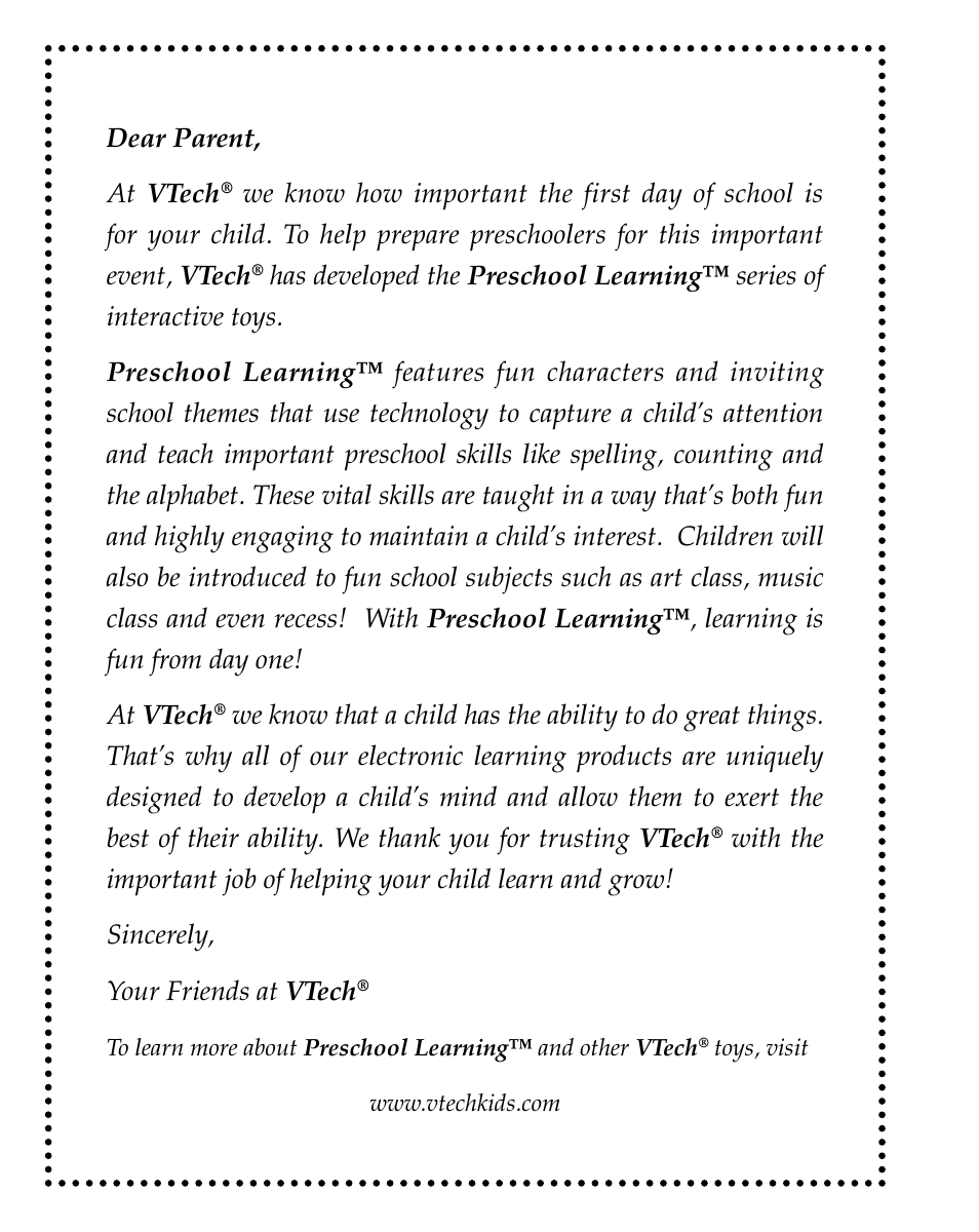 VTech ABC Food Fun User Manual | Page 2 / 8