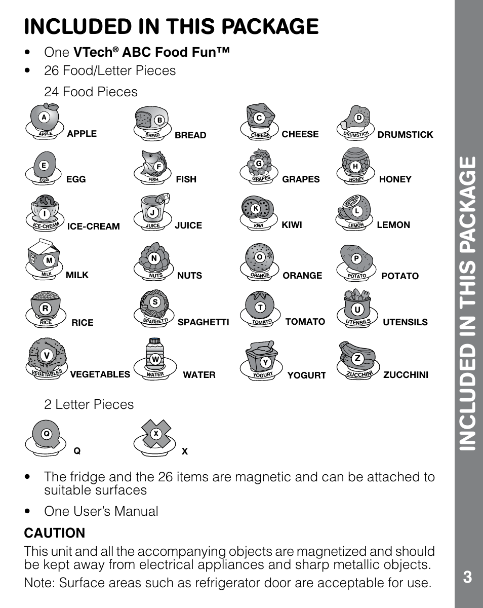 One vtech, Abc food fun | VTech ABC Food Fun User Manual | Page 4 / 8