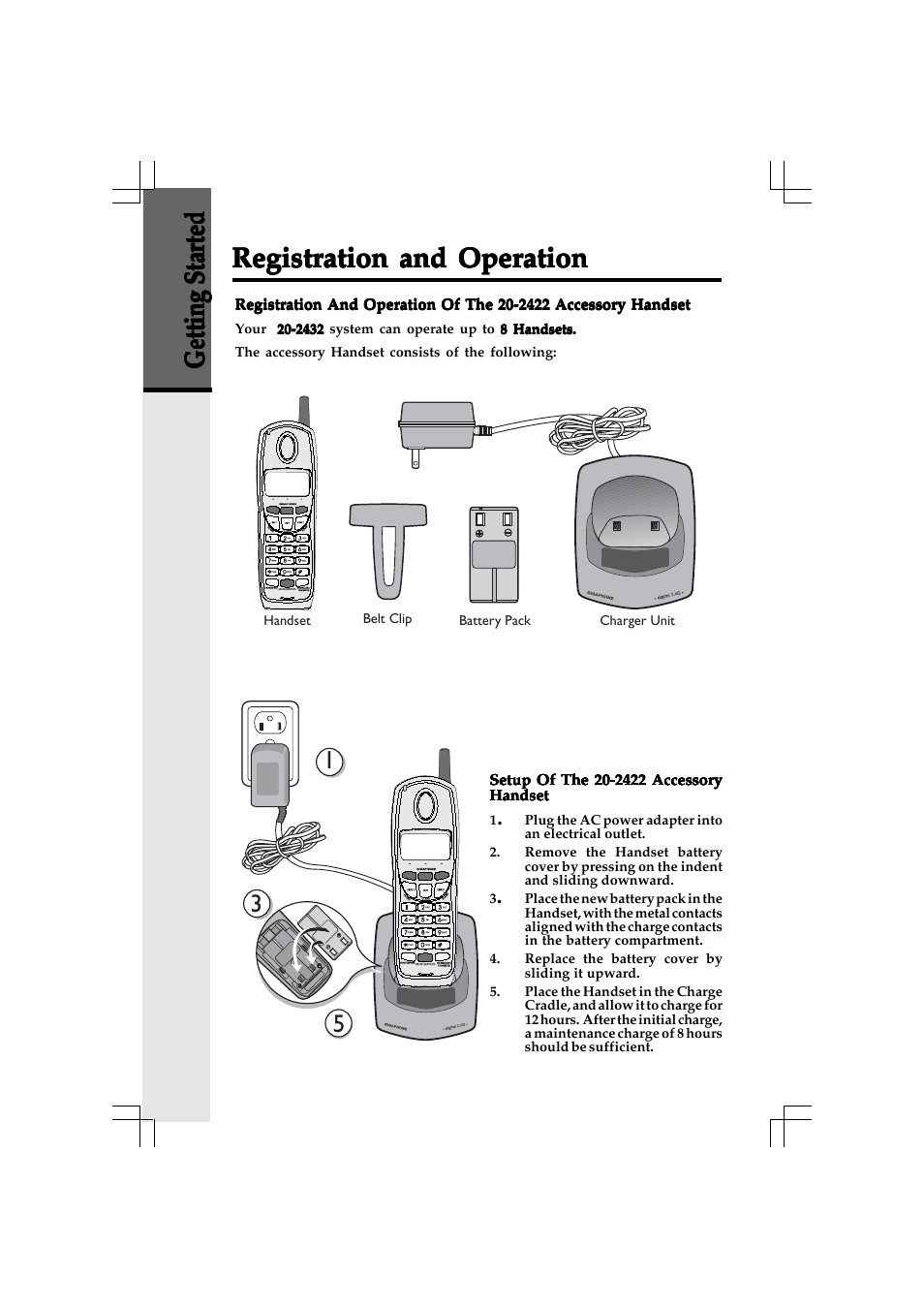 Registration and operation | VTech 20-2432 User Manual | Page 13 / 51