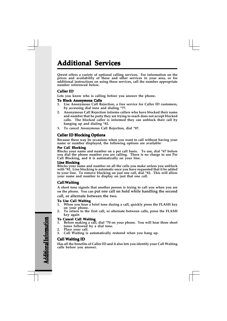 Additional services | VTech 20-2432 User Manual | Page 37 / 51