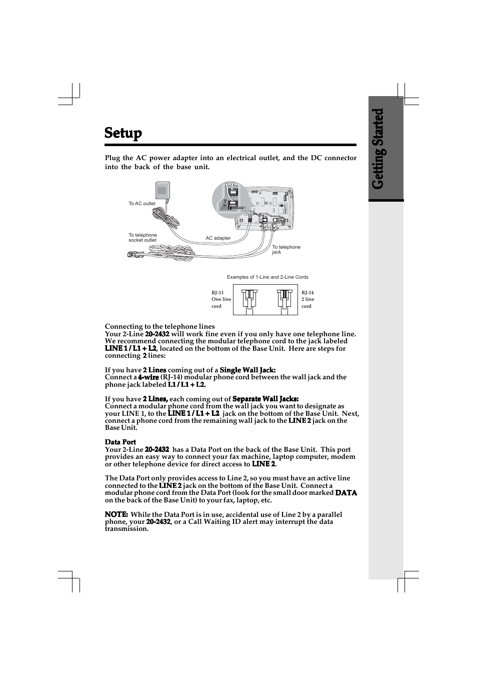 Setup | VTech 20-2432 User Manual | Page 8 / 51