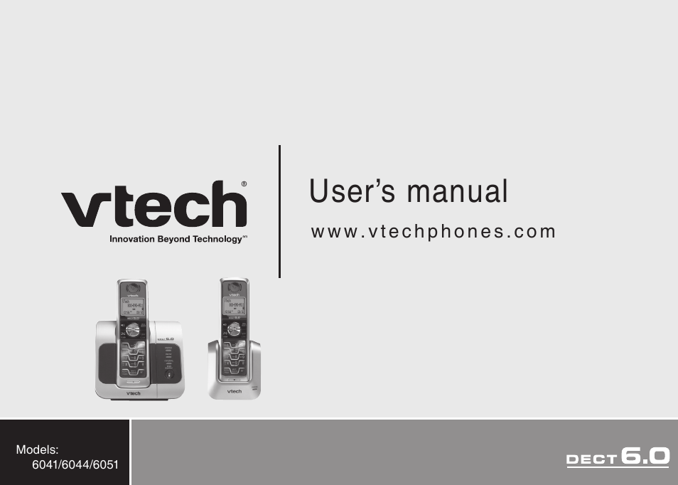 User’s manual | VTech 6044 User Manual | Page 53 / 53