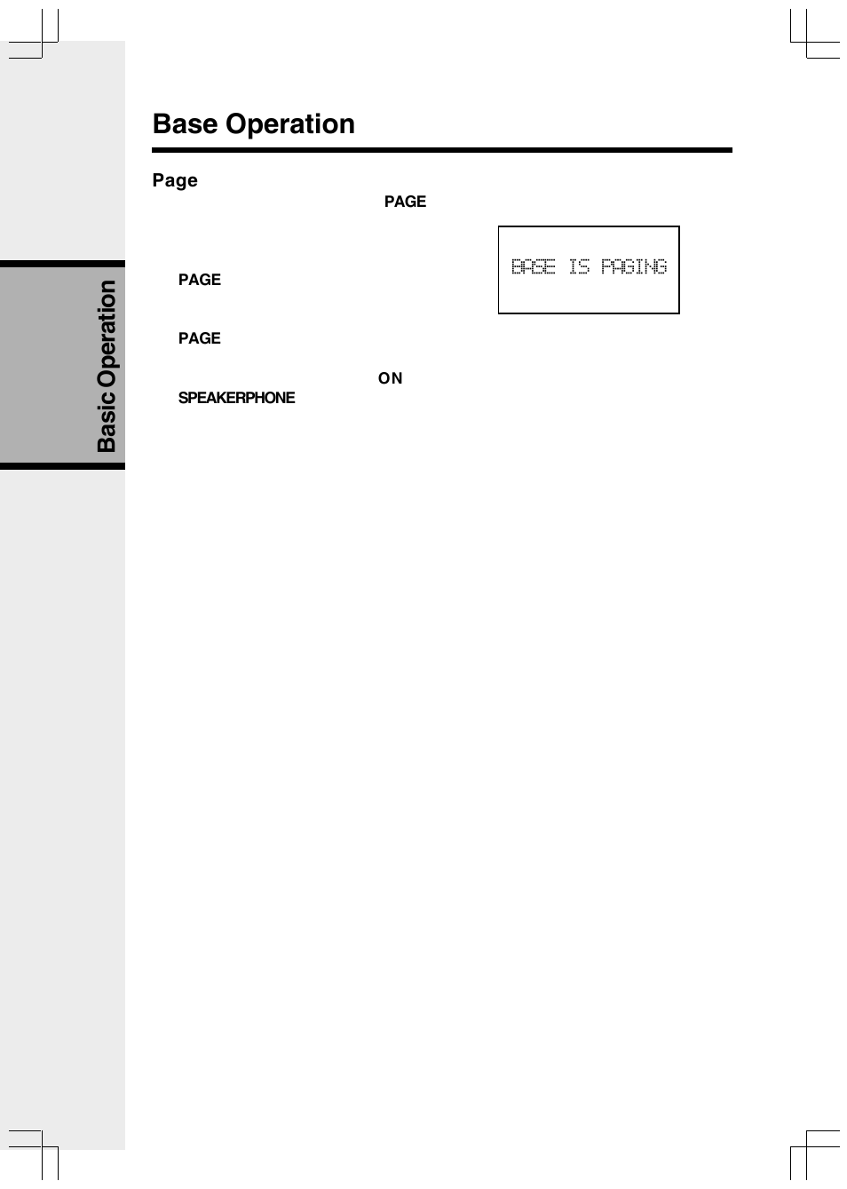 Base operation, Basic operation | VTech VT2650 User Manual | Page 12 / 38