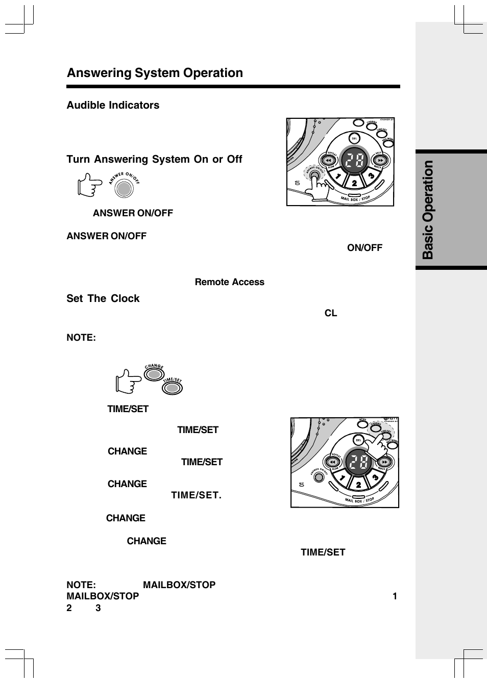Basic operation, Answering system operation | VTech VT2650 User Manual | Page 23 / 38