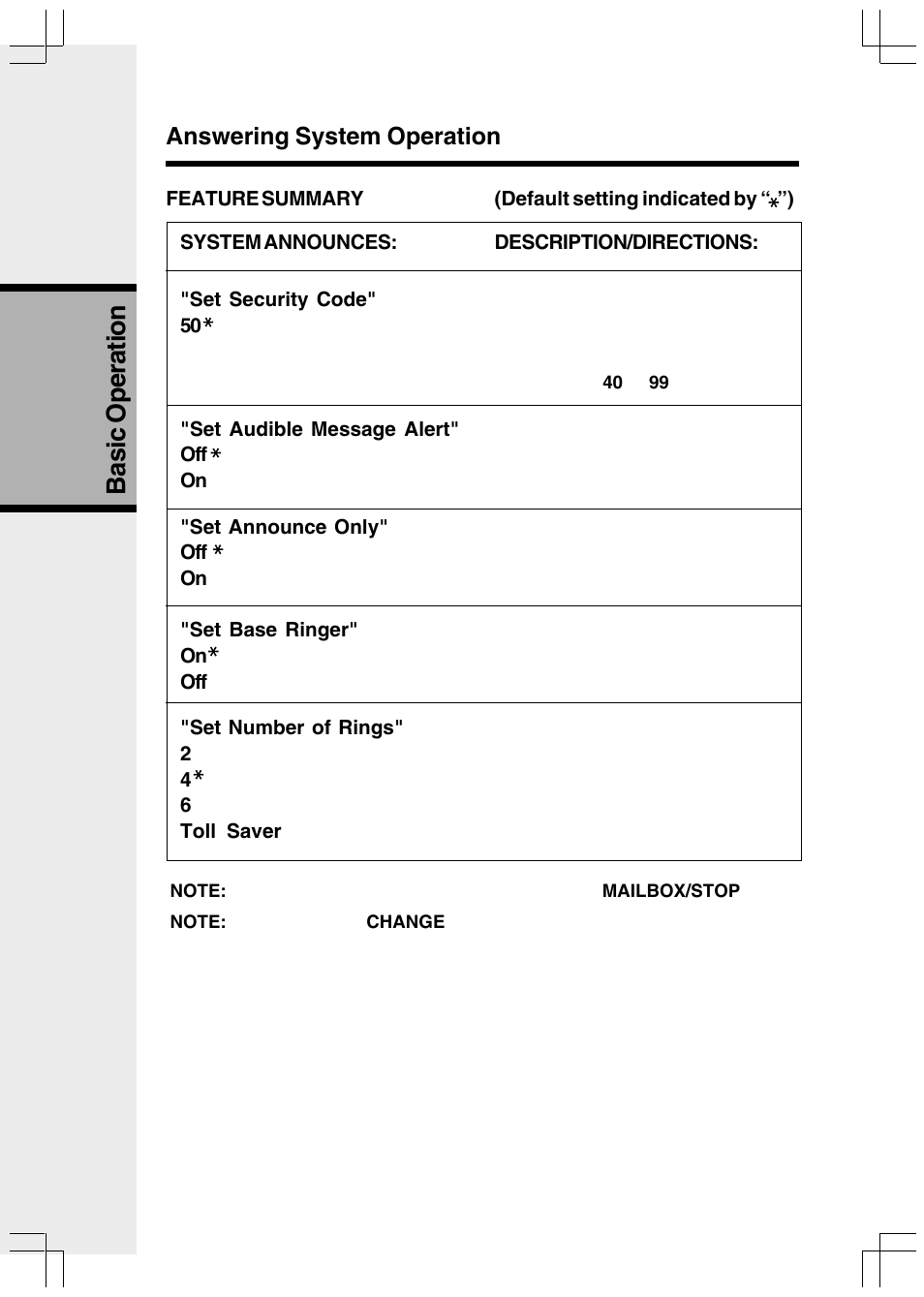 Basic operation, Answering system operation | VTech VT2650 User Manual | Page 26 / 38