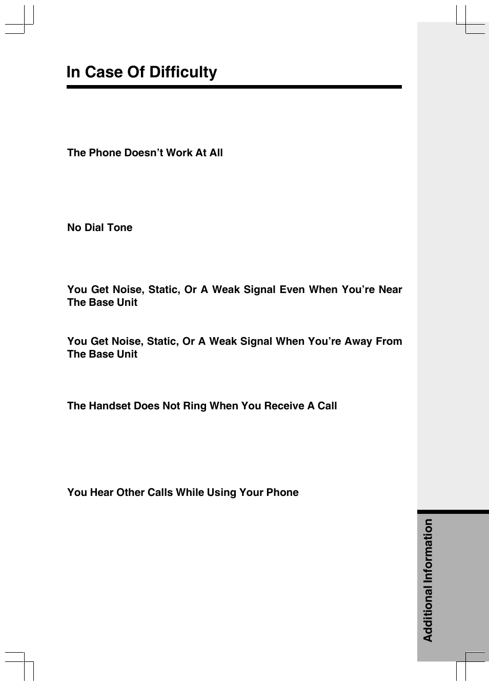 Additional information | VTech VT2650 User Manual | Page 33 / 38