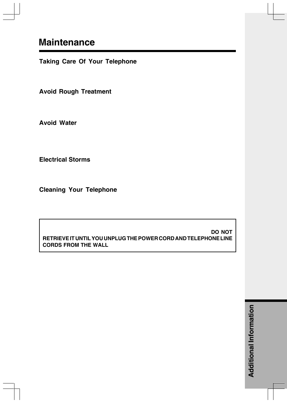 Maintenance | VTech VT2650 User Manual | Page 35 / 38