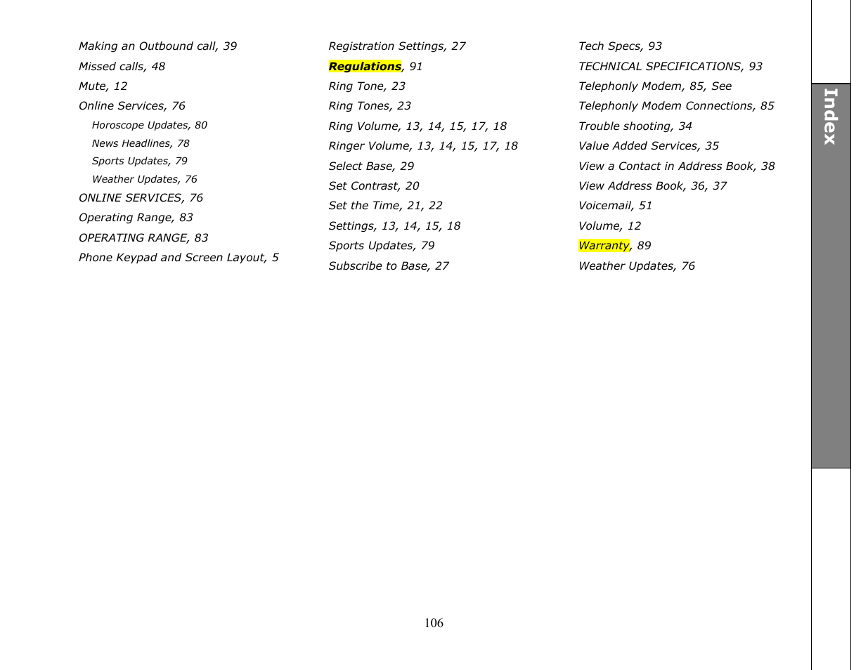 VTech ip8301 User Manual | Page 106 / 106