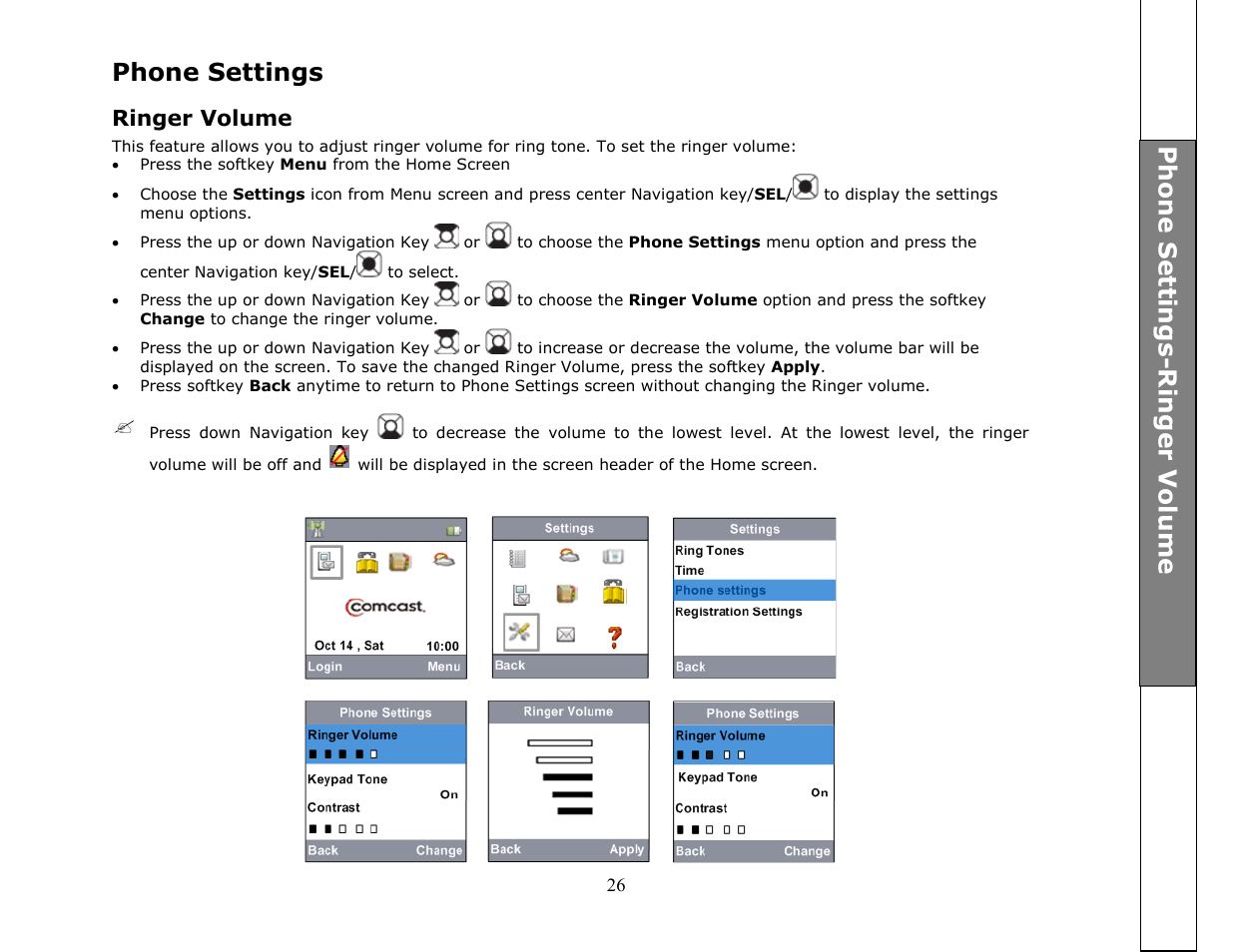 Phone settings | VTech ip8301 User Manual | Page 26 / 106