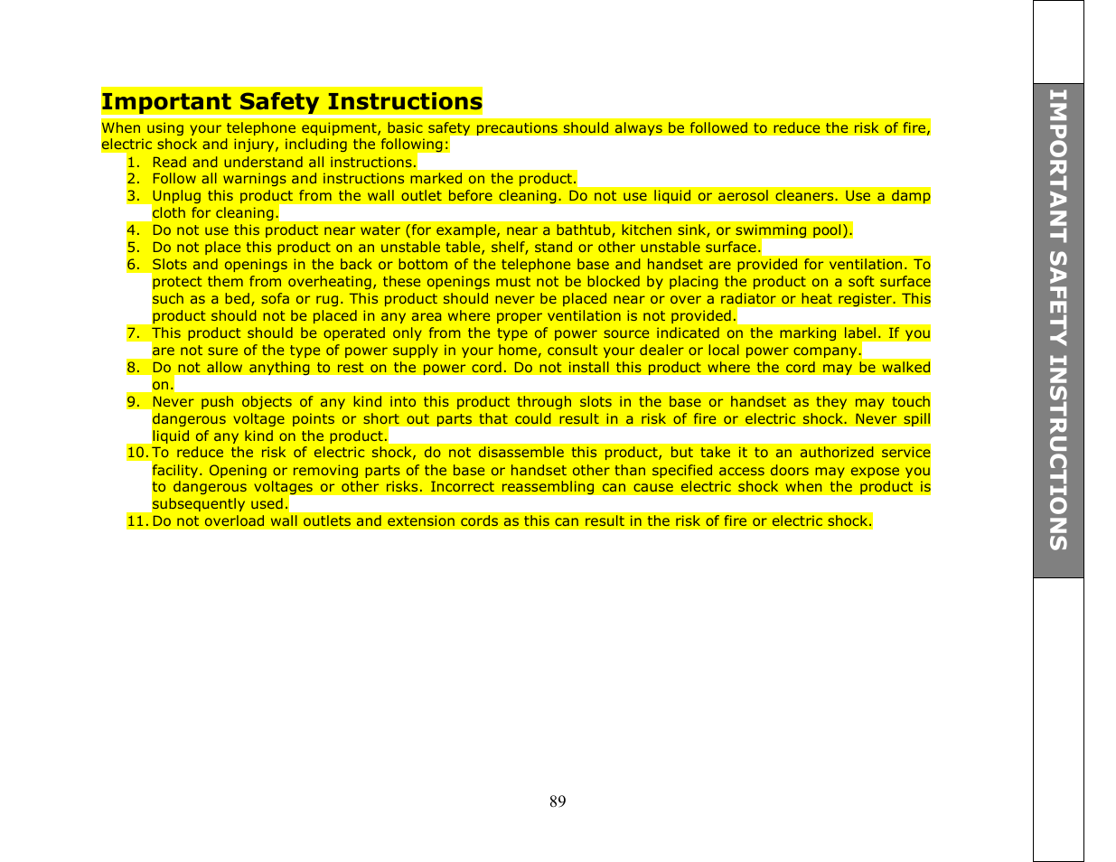 VTech ip8301 User Manual | Page 89 / 106