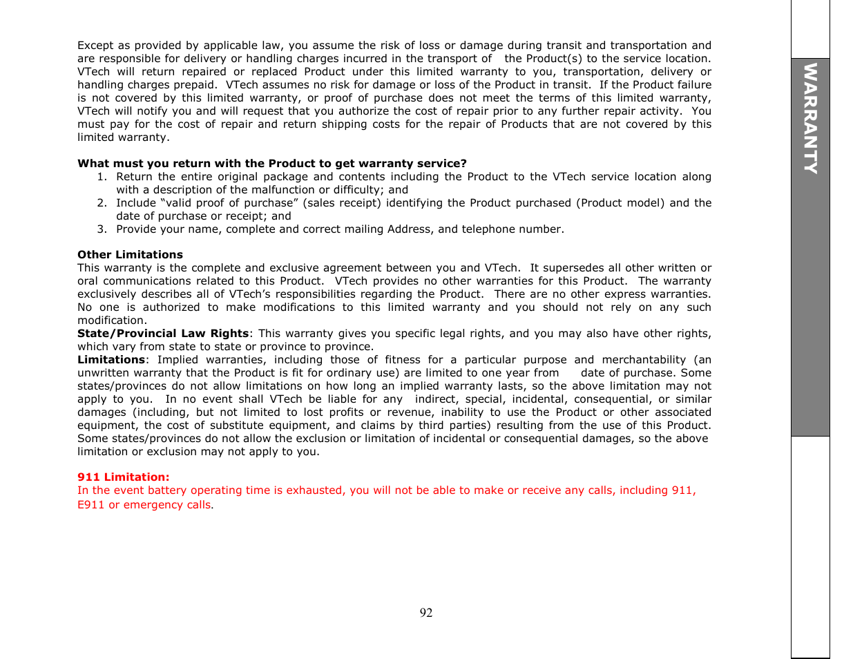 VTech ip8301 User Manual | Page 92 / 106