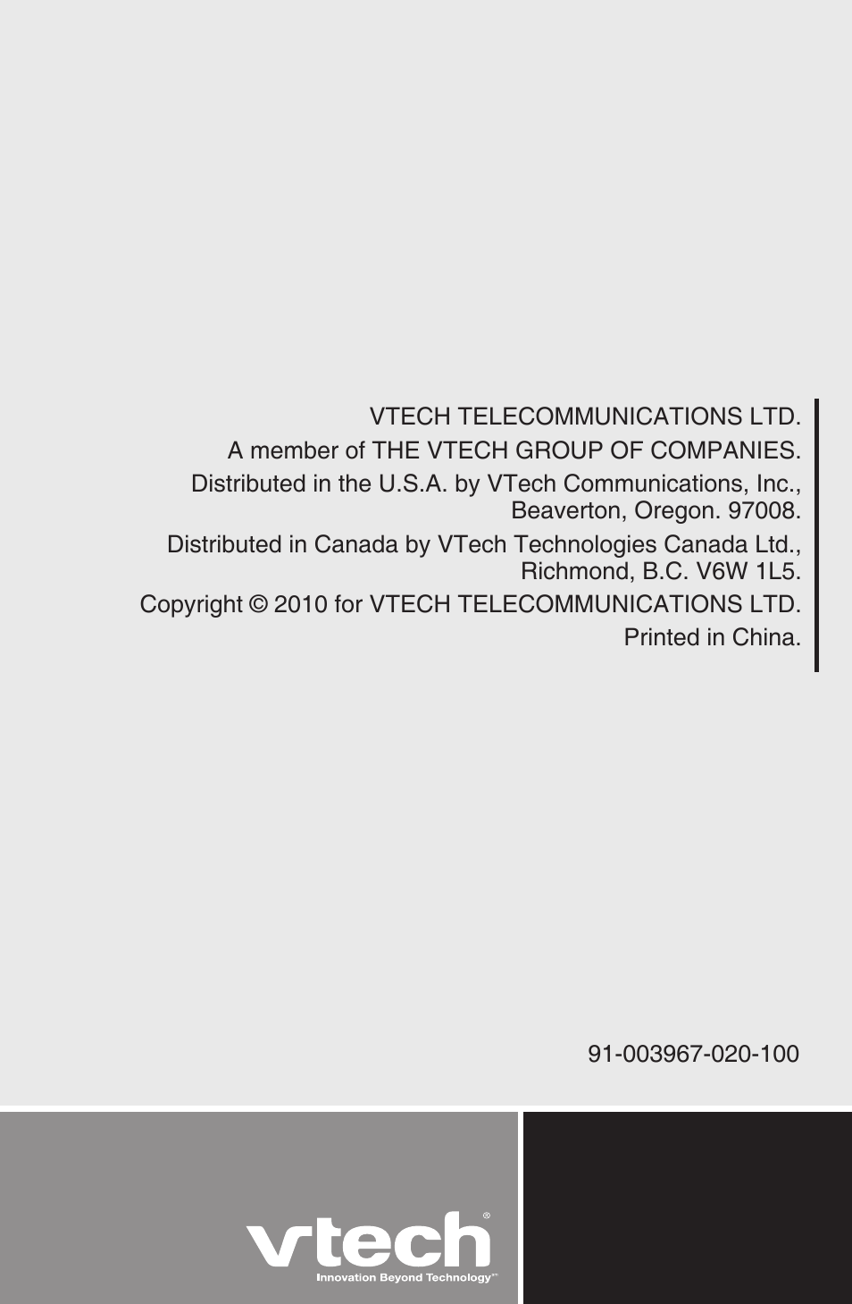 VTech CS6409 User Manual | Page 23 / 23