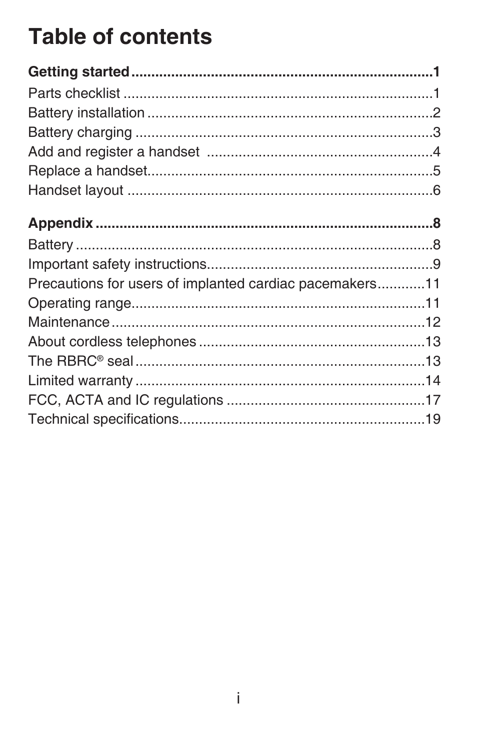 VTech CS6409 User Manual | Page 3 / 23