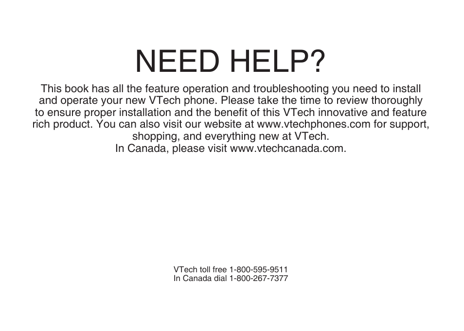 Need help | VTech IA5864 User Manual | Page 3 / 51