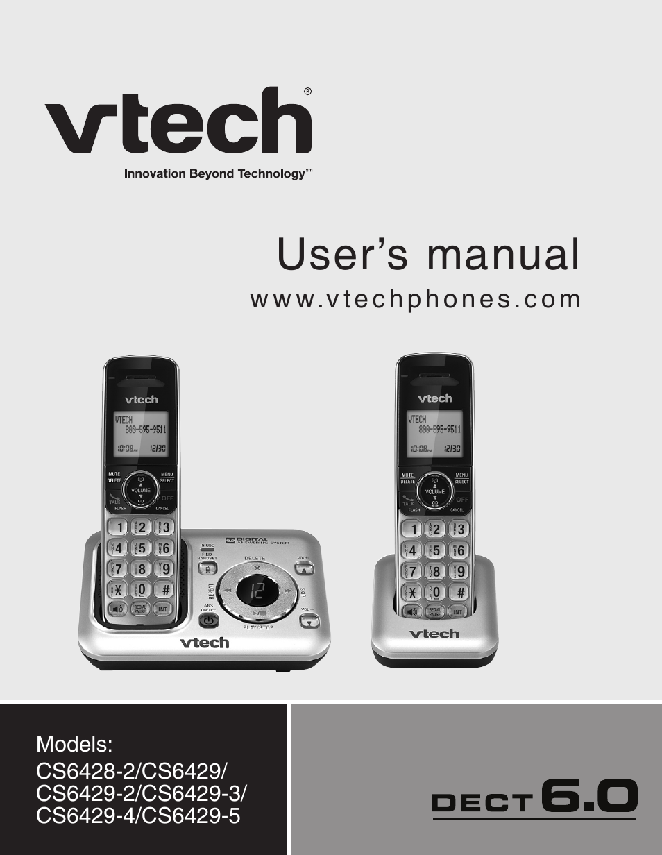 VTech CS6429-4  EN User Manual | 76 pages