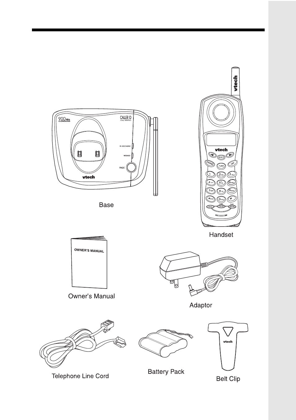 Parts check list | VTech 9126 User Manual | Page 3 / 30