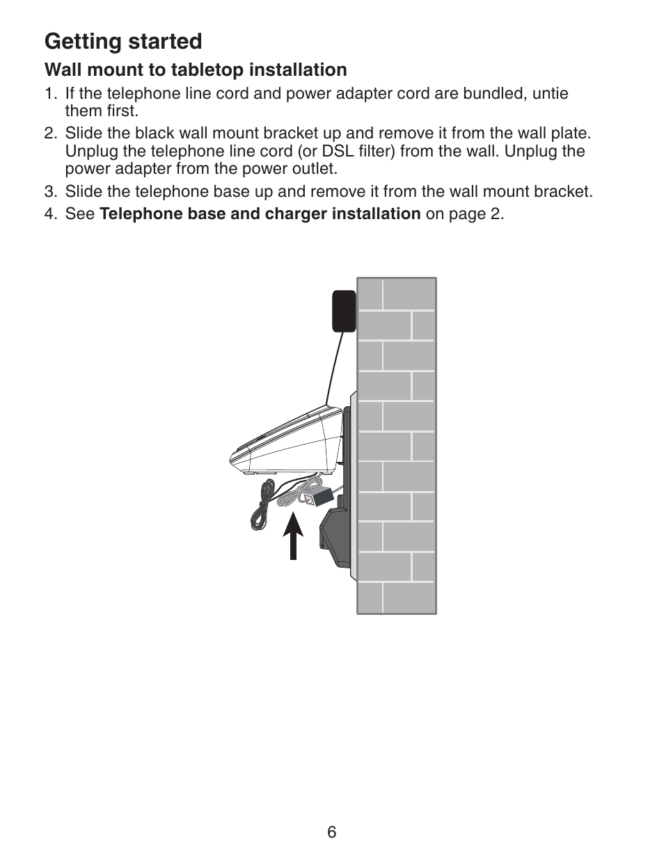 Getting started | VTech CS6329-5 User Manual | Page 10 / 71