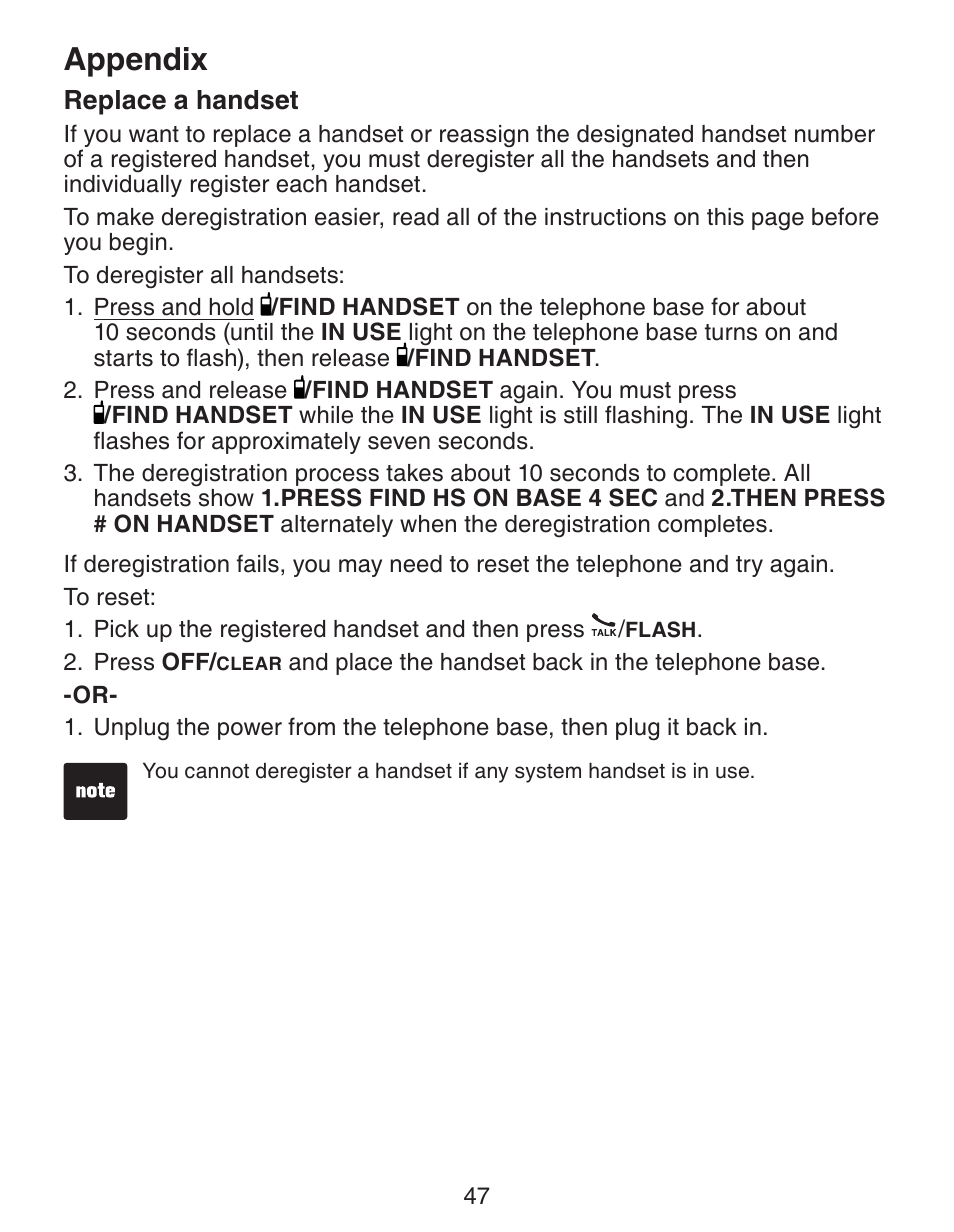 Appendix | VTech CS6329-5 User Manual | Page 51 / 71