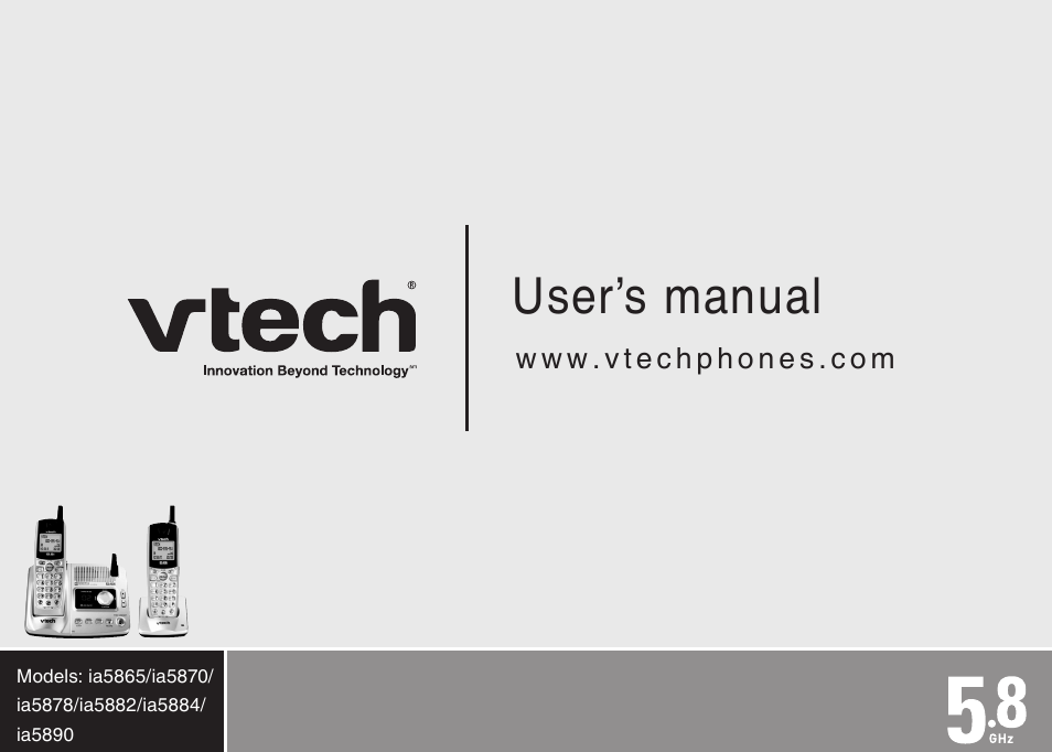 User’s manual | VTech ia5882 User Manual | Page 61 / 61