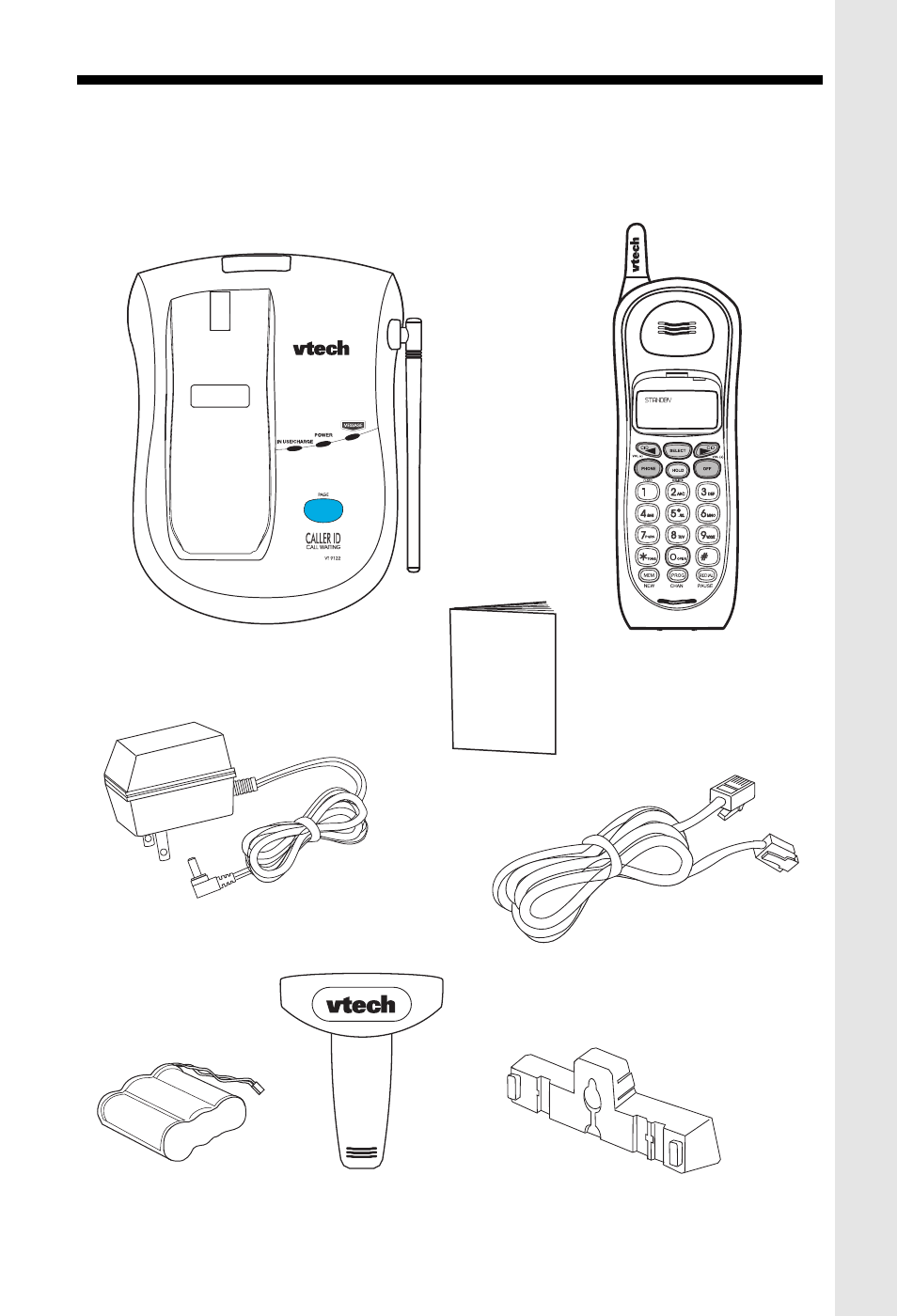 Parts check list | VTech VT 9122 User Manual | Page 3 / 25