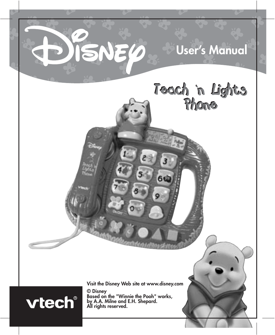VTech Teach in Lights Phone User Manual | 8 pages