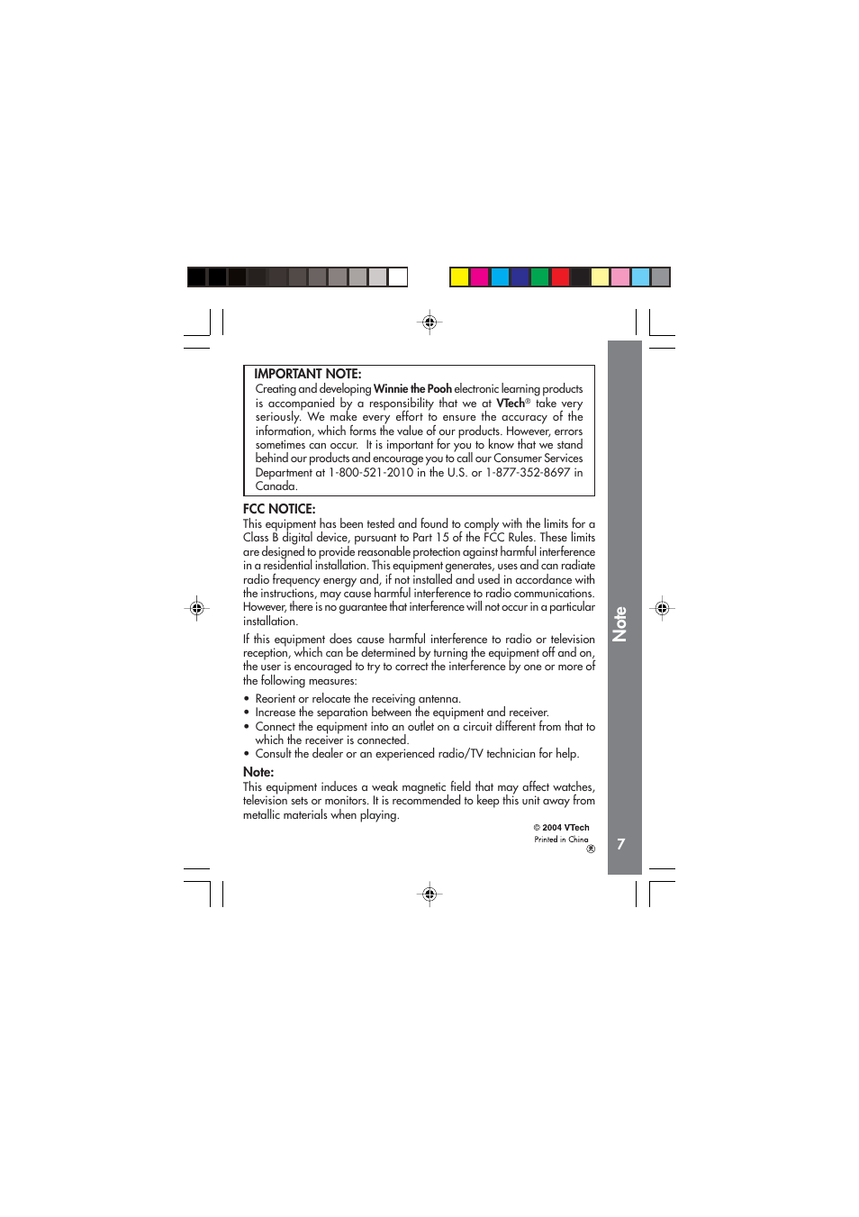 VTech Teach in Lights Phone User Manual | Page 8 / 8