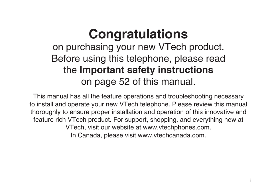 VTech DS6121-5 User Manual | Page 2 / 75
