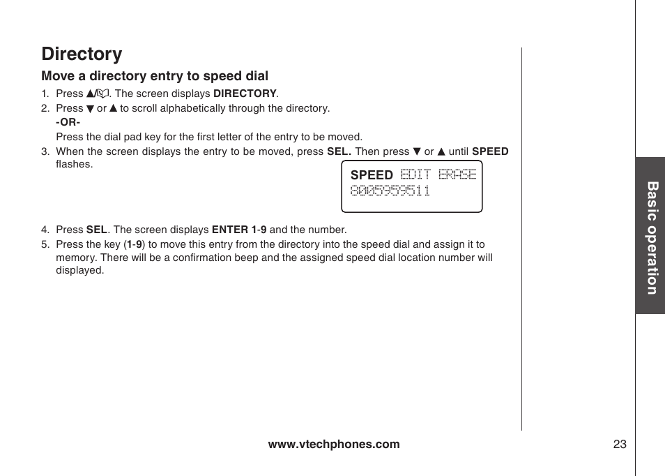 Directory | VTech gz5838 User Manual | Page 23 / 47