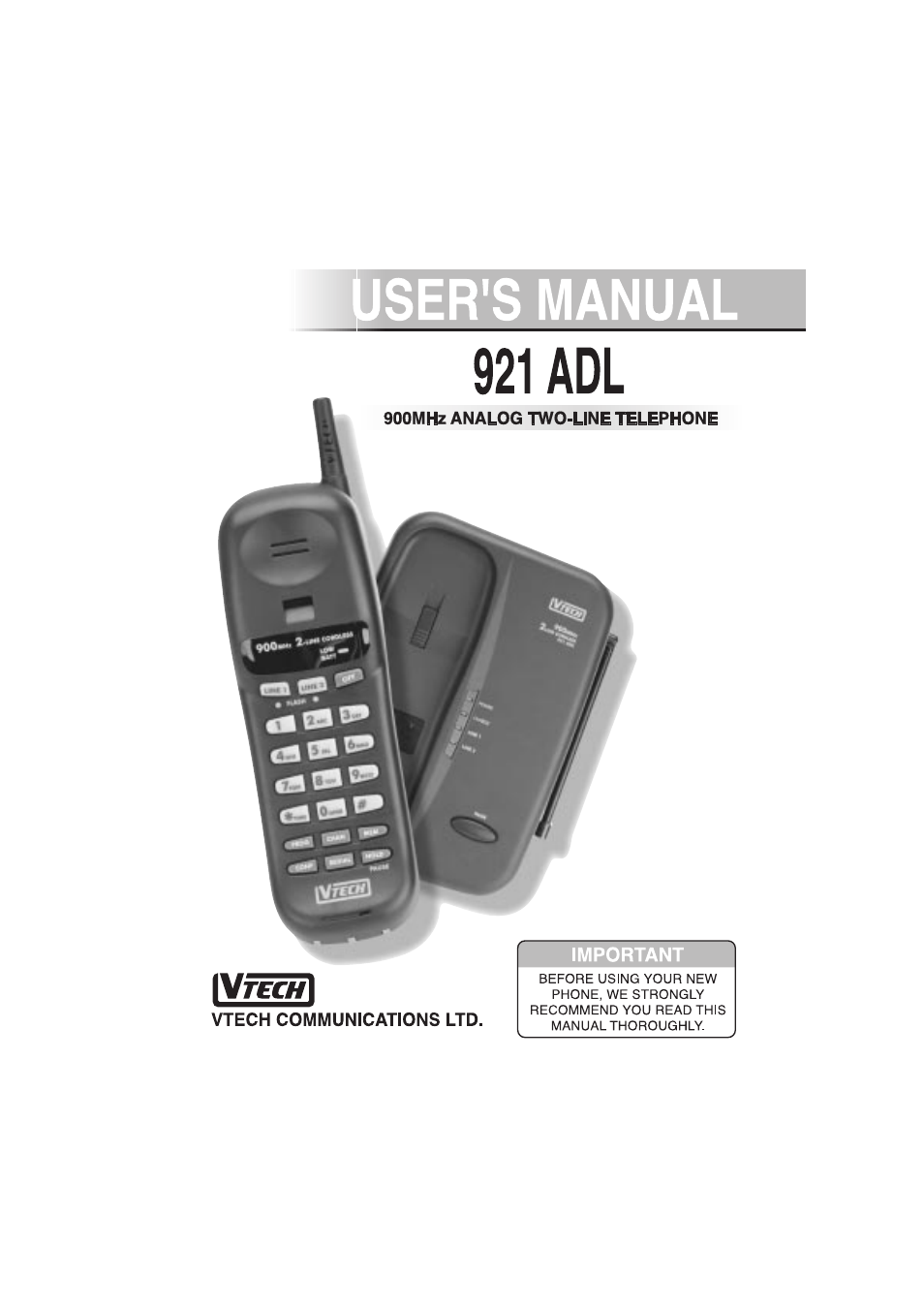 VTech 921 ADL User Manual | Page 16 / 16