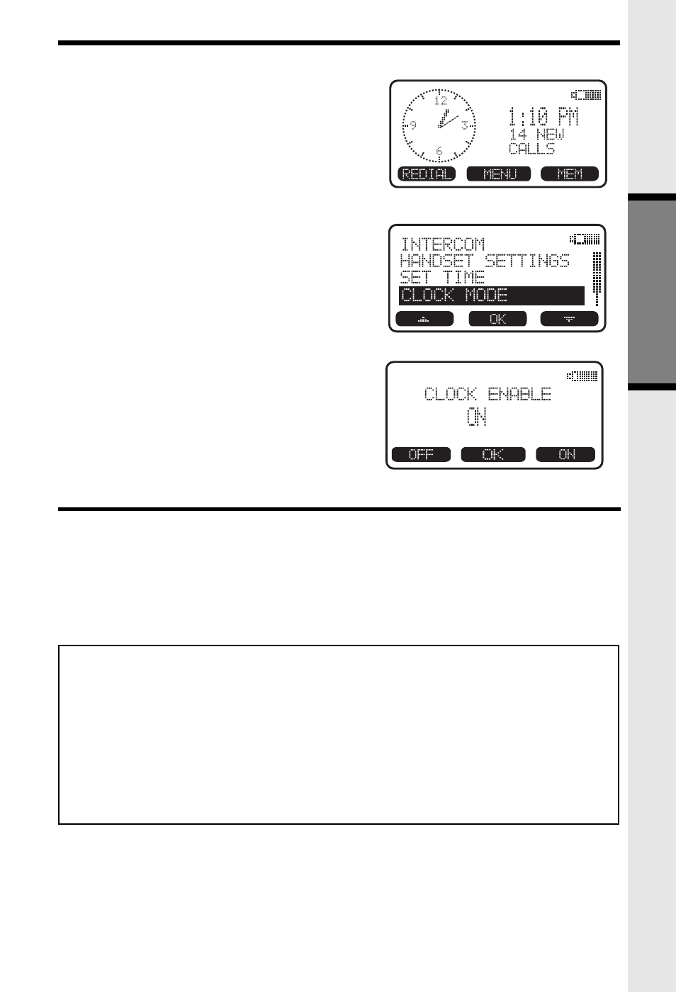 Basic operations, Calls log (caller id), Clock mode (preset to on) | VTech i 5881 User Manual | Page 19 / 58