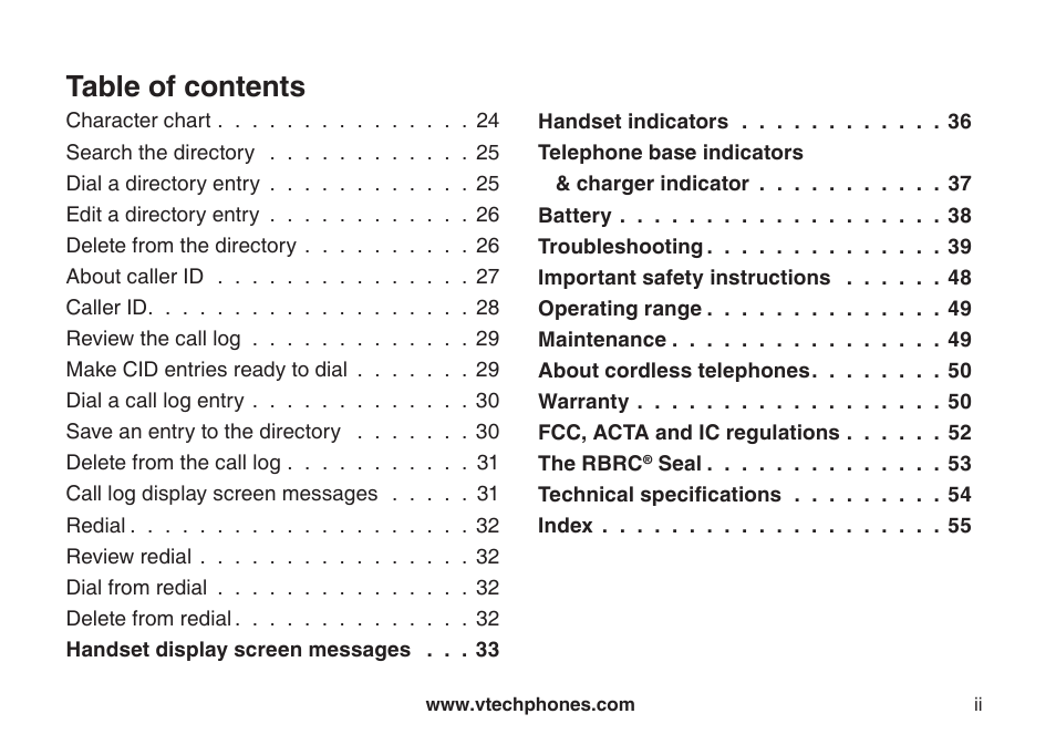 VTech DS3111-3 User Manual | Page 3 / 61