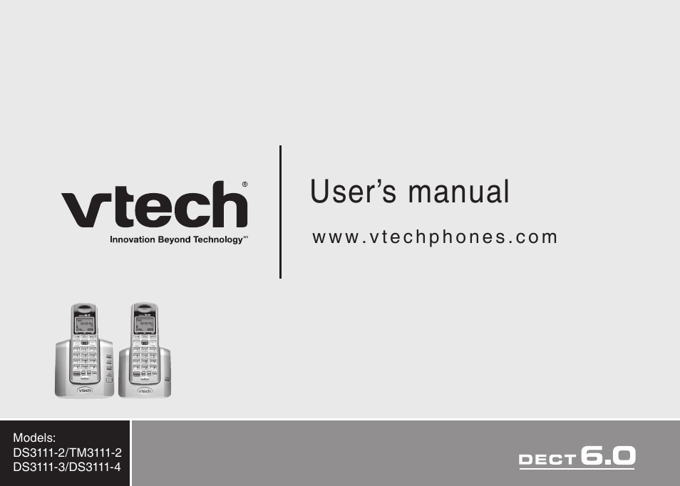 User’s manual | VTech DS3111-3 User Manual | Page 61 / 61