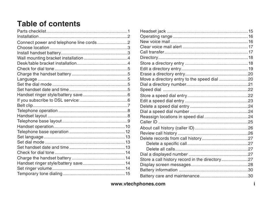 VTech ia5847 User Manual | 52 pages